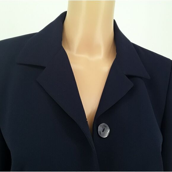 NWT Signature for You Lightweight Seasonless Navy Blue Blazer Size 8 - Picture 4 of 7